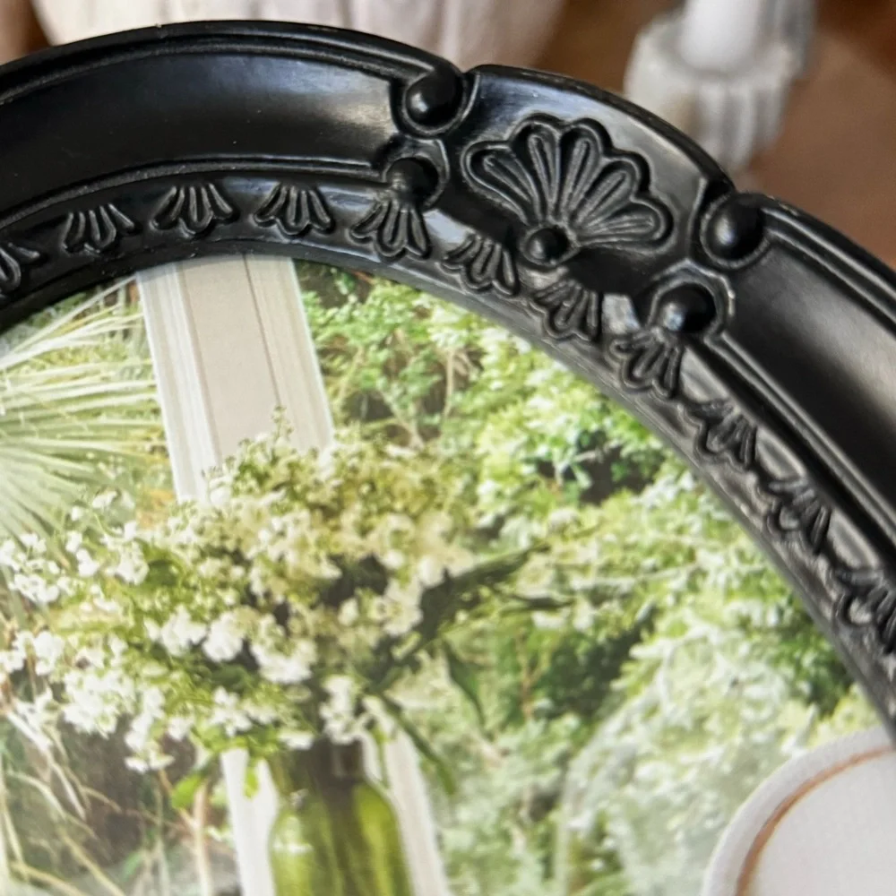 Vintage |Decorel Heirloom Oval  Black Color Ornate Photo Frame For 5”x7” Photos,